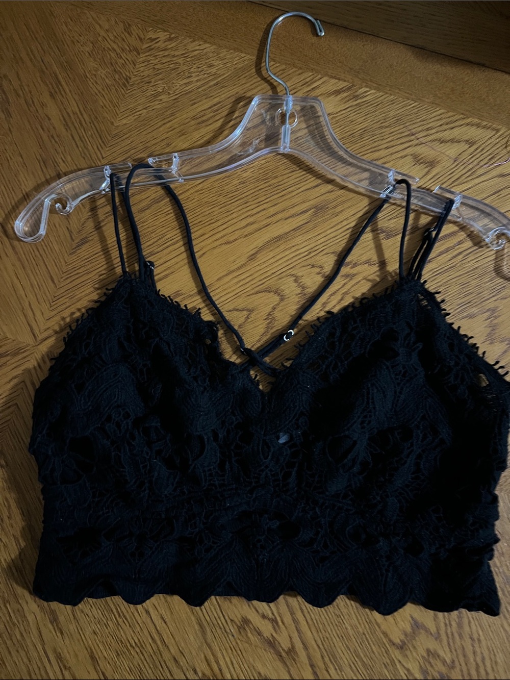 Black Lace Bralette with Adjustable Straps